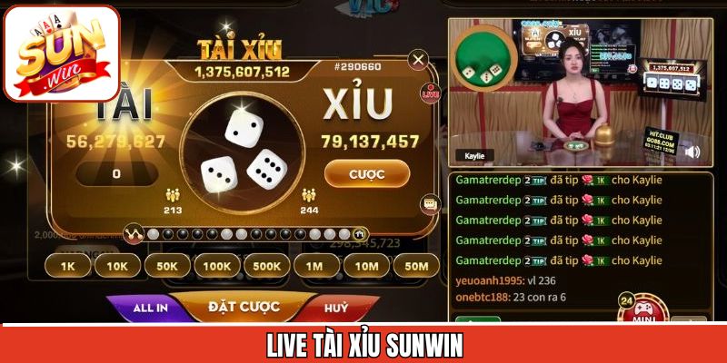 Live Tài Xỉu Sunwin - Trải Nghiệm Giải Trí Trực Tuyến An Toàn